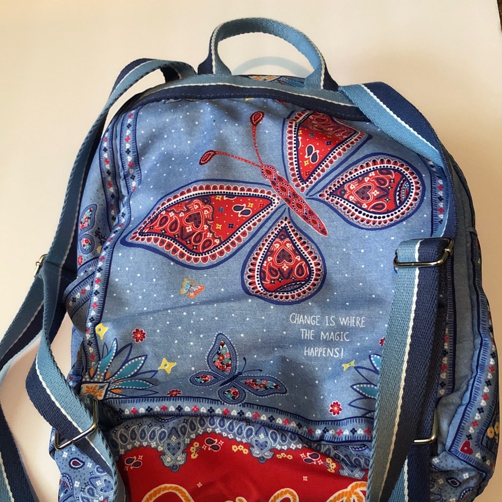 Brighton denim-look bandana butterfly mini backpack - Picture 6 of 9